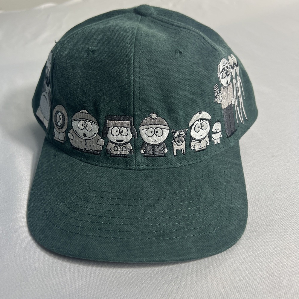South Park Vintage 1998 Comedy Central Hat Green Adjustable Humor Funny Cap